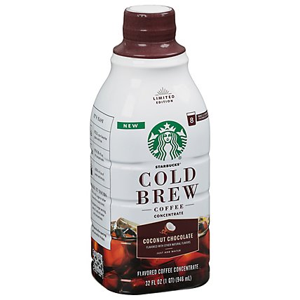 Starbucks Cold Brew Concentrate Chocolate Coconut Coffee - 32 FZ - Image 1