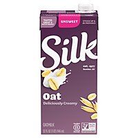 Silk 0g Sugar Shelf Stable Low Fat Non GMO Dairy Free Oat Milk - 32 Fl. Oz. - Image 1