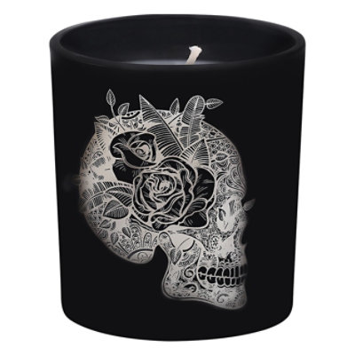 Debi Lilly Floral Skull Candle Sm EA Safeway