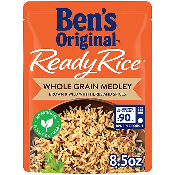 Ben's Original Ready Rice Easy Dinner Side Whole Grain Medley Flavored Rice Pouch - 8.5 Oz