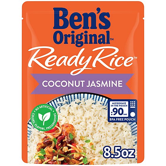 Ben's Original Ready Rice Easy Dinner Side Coconut Jasmine Flavored Rice Pouch - 8.5 Oz