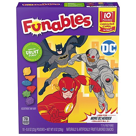 Fruit Snacks Funables Dc Heroes - 8 OZ