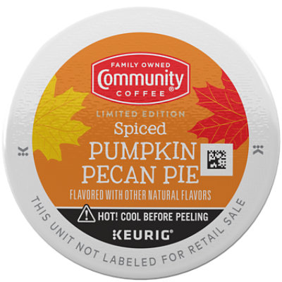 Community Coffee Spiced Pumpkin Pecan Pie Medium Roast Single Serve Keurig K-Cup Pods - 10 Count - Image 2