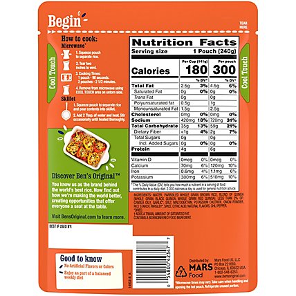Ben's Original Ready Rice Easy Side Whole Grain Medley Flavored Rice Pouch - 8.5 Oz - Image 6