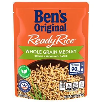 Ben's Original Ready Whole Grain Medley Quinoa And Brown Rice with Garlic Pouch - 8.5 Oz - Image 2