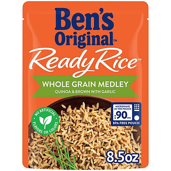 Ben's Original Ready Rice Easy Side Whole Grain Medley Flavored Rice Pouch - 8.5 Oz