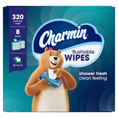 Charmin Unscented Flushable Wipes - 320 Count - Image 8