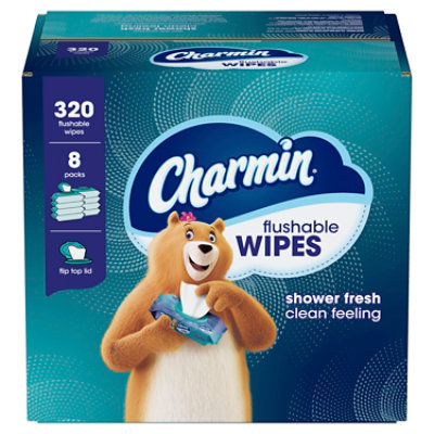 Charmin Unscented Flushable Wipes - 320 Count - Image 7