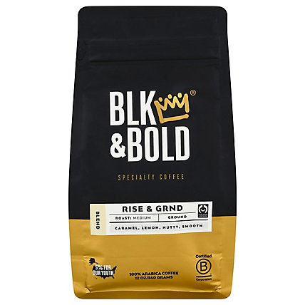 Blk & Bold Rise & Grnd Medium Roast Ground Coffee - 12 OZ - Image 3