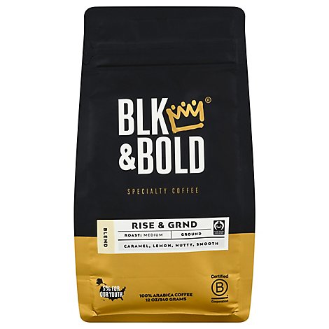 Blk & Bold Rise & Grnd Medium Roast Ground Coffee - 12 OZ