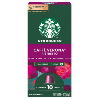 Starbucks by Nespresso Original Line Caffe Verona Capsules Box 10 Count -  Each - Star Market