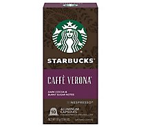 Starbucks Nespresso Dark Caffe Verona Coffee Pods - 10 CT