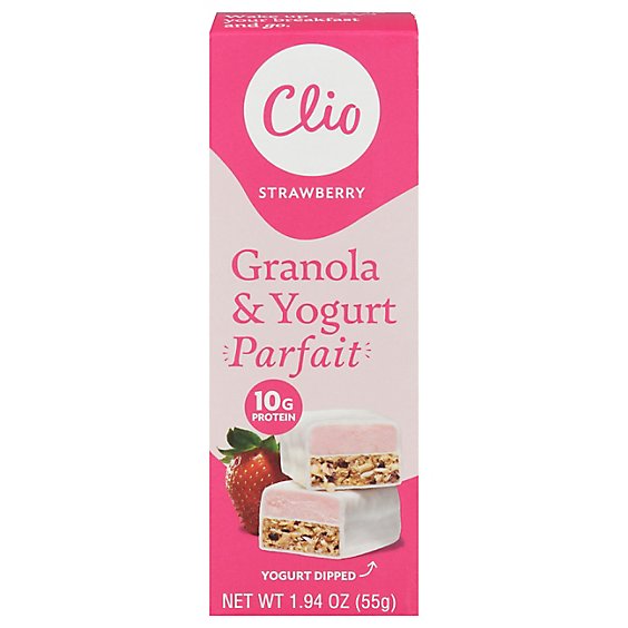 Clio Granola & Yogurt Parfait Bar Strawberry - 1.94 Oz