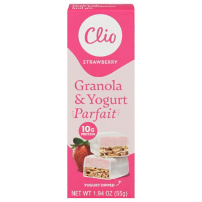 Clio Granola & Yogurt Parfait Bar Strawberry - 1.94 Oz
