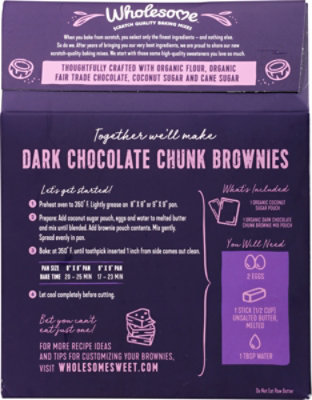 Wholesome Organic Dark Chocolate Brownie - 14 OZ - Image 6