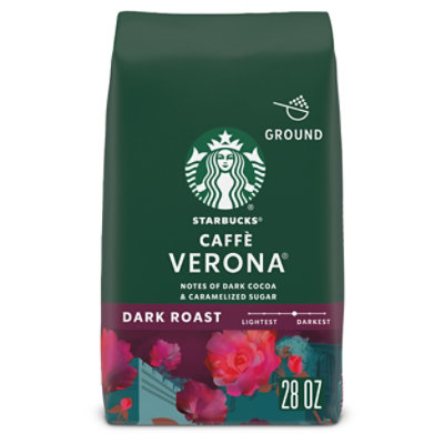 Starbucks Caffe Verona 100% Arabica Dark Roast Ground Coffee Bag - 28 Oz