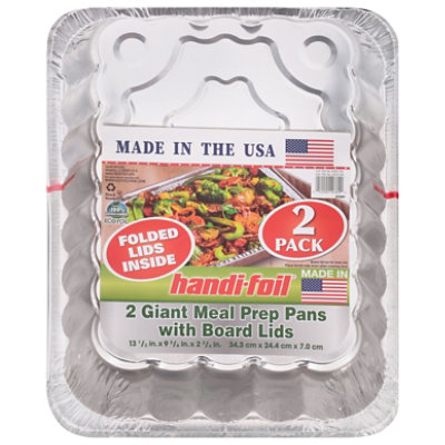 HANDI FOIL 13 X 9 CAKE PANS & LIDS 2CT