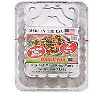 Handi Foil Giant Meal Prep Pans W Lids - 2 CT