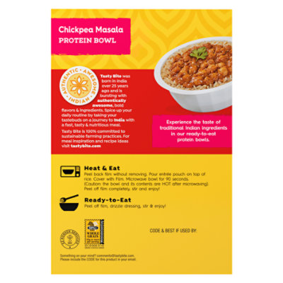 Tasty Bite Indian Style Chickpeas & Rice Bowl Chickpeas And Rice Bowl 8.8.Oz - Image 2