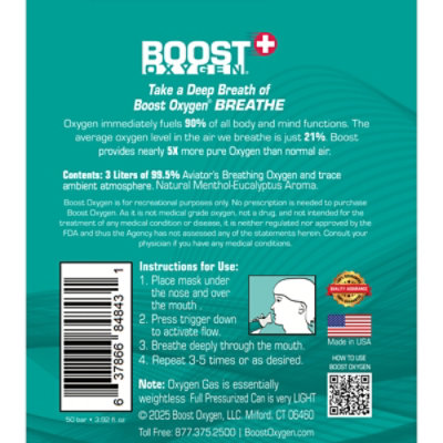 Boost Oxygen 3l Pocket Size Menthol-eucalyptus - EA - Image 3