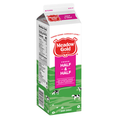 Meadow Gold Half And Half Paper Carton - 1 Quart