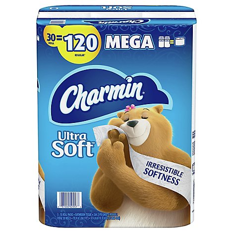 Charmin Ultra Soft Toilet Tissue Dry 2 Ply Unscented - 30 RL