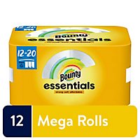 Bounty Essentials Select A Size Paper Towels White Mega Rolls - 12 Roll - Image 2