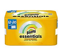 Bounty Essentials Select A Size Paper Towels White Mega Rolls - 12 Roll