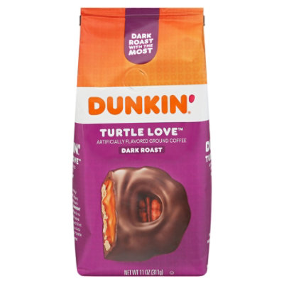 Dunkin Turtle Love Ground Dark Roast Coffee - 11 OZ