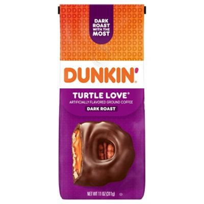 Dunkin Turtle Love Ground Dark Roast Coffee 11 OZ Randalls