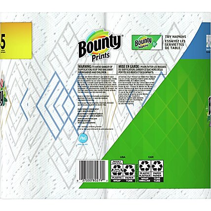Bounty Base Paper Towel 2 Ply Select-a-size Roll Printed - 2 RL - Image 4