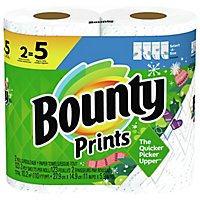 Bounty Base Paper Towel 2 Ply Select-a-size Roll Printed - 2 RL - Image 1