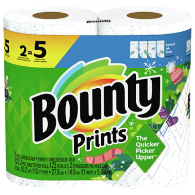 Bounty Base Paper Towel 2 Ply Select A Size Roll Printed 2 Rl Safeway