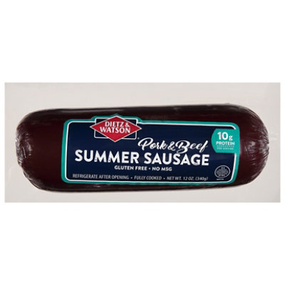 Dietz & Watson Beef Pork Summer Sausage - 12 OZ - Image 1