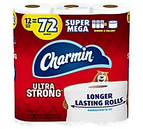 Charmin Ultra Strong Toilet Tissue Dry 12 Super Mega Roll - 12 RL