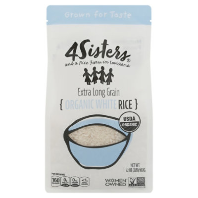 4Sisters White Rice Long Grain Org - 2 LB - Image 2