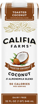 Califia Farms Shelf Stable Toasted Coconut Almond Milk 32 Oz JewelOsco