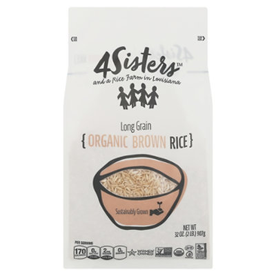 4Sisters Brown Rice Long Grain Org - 2 LB - Image 3