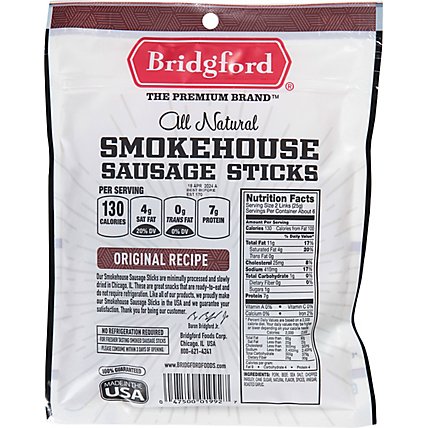Bridgford Natural Style Smokehouse Sausage Sticks - 5 OZ - Image 6