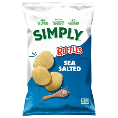 Ruffles Simply Potato Chips Sea Salted 8 Ounce - 8 OZ - Image 3