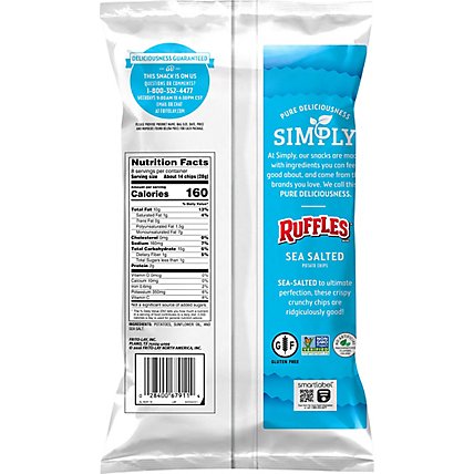 Ruffles Simply Potato Chips Sea Salted 8 Ounce - 8 OZ - Image 6