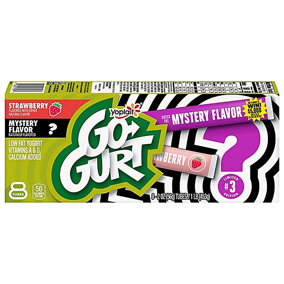 Go-gurt Mystery Low Fat Yogurt 8 Count - 16 OZ