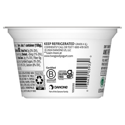 Too Good & Co. Good Save Meyer Lemon Low Fat Lower Sugar Gluten Free Greek Yogurt - 5.3 Oz - Image 2