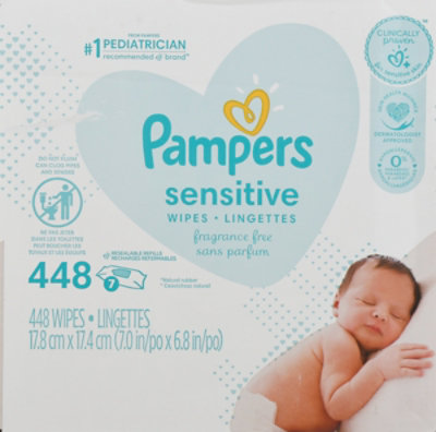 Pampers Sensitive Wipes 7x - 448 CT - Image 2
