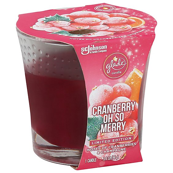 Glade Candle Cranberry Oh So Merry - 3.4 OZ