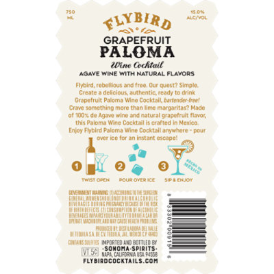 Flybird Paloma Grapefruit - 750 ML - Image 3