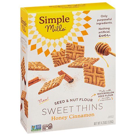 Simple Mills Sweet Thins Honey Cinnamon - 4.25 OZ