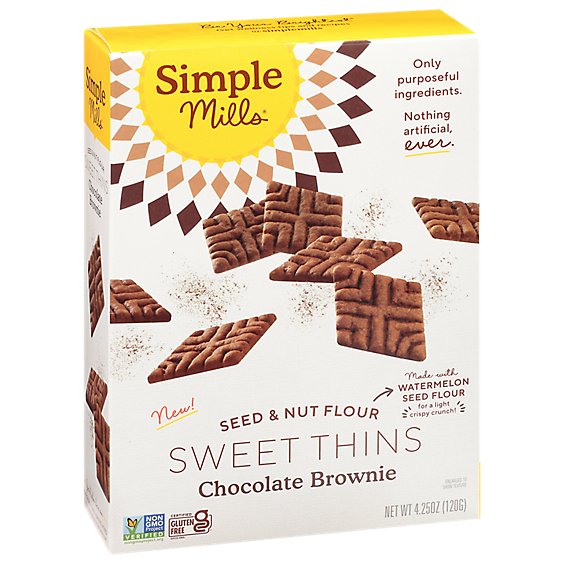 Simple Mills Sweet Thins Choc Brownie - 4.25 OZ