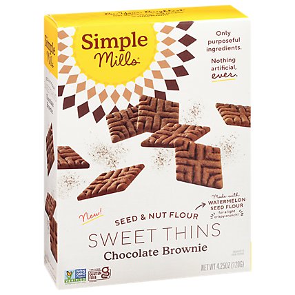Simple Mills Sweet Thins Choc Brownie - 4.25 OZ - Image 1