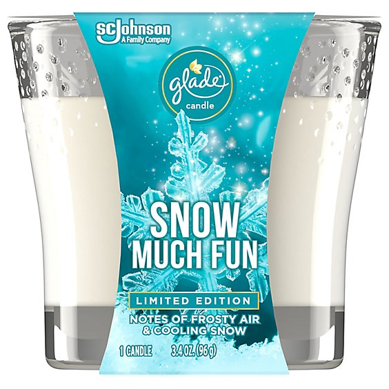 Glade Snow Much Fun Jar Scented Candle Air Freshener - 3.4 Oz